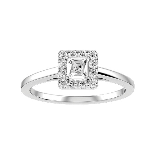Engagement Princess White ring